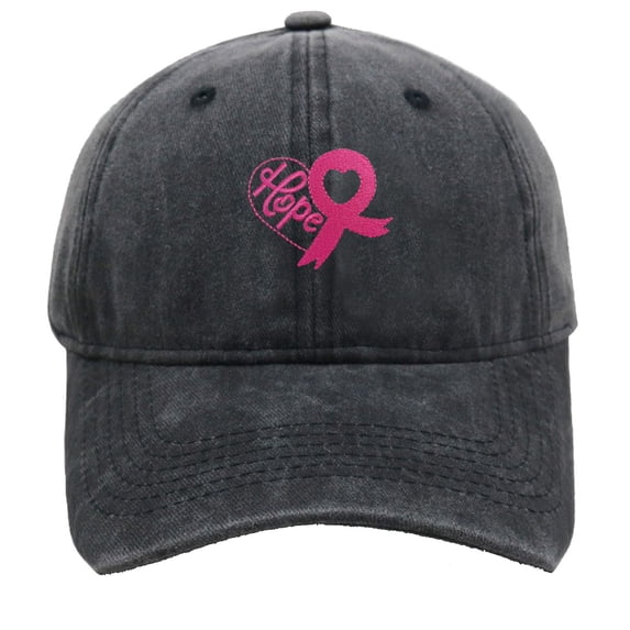 ibiyuan Hats for Men Baseball Cap Hats for Men Unisex Cancer Awareness Ribbon Embroidered Baseball Cap for Outdoor Sports and Casual Hop Style