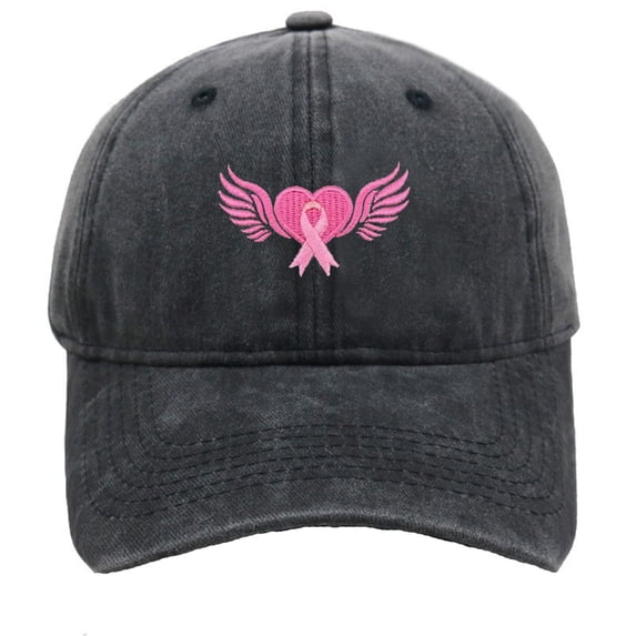 ibiyuan Hats for Men Baseball Cap Womens Hats Unisex Embroidered Cancer Awareness Ribbon Baseball Cap for Outdoor Sports and Daily Hop Fashion