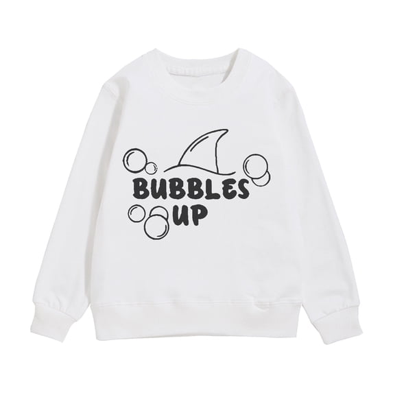 ibiyuan Hoodies For Boys Size 6 Girls Back To School Clothes Kids Letter Print Warm Long Sleeve Sweatershirt,White,8-10 Years