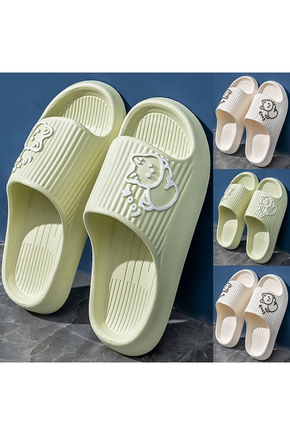 Indoor Slippers For Women Women Cartoon On Slippers Soft Sole Casual Sandals For Indoor Outdoor Summer Home Wear