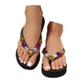 thumbnail image 1 of ibiyuan Jelly Flip Flops for Women Thong Sandals for Women Wide Non- Tpr Sole Women's Slippers Soft Orthofeet Shoes for Women for Causal Walking Work Vacation, 1 of 8