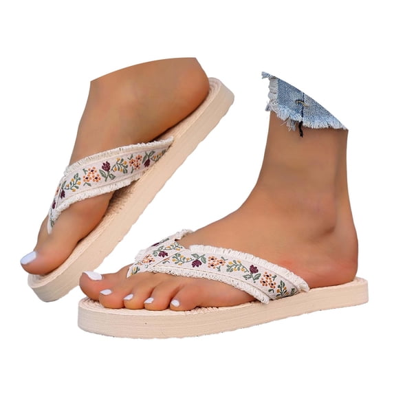 ibiyuan Jelly Flip Flops for Women Platform Thong Sandals Non- Rubber Sole Cute Slippers Elegant House Shoes for Women