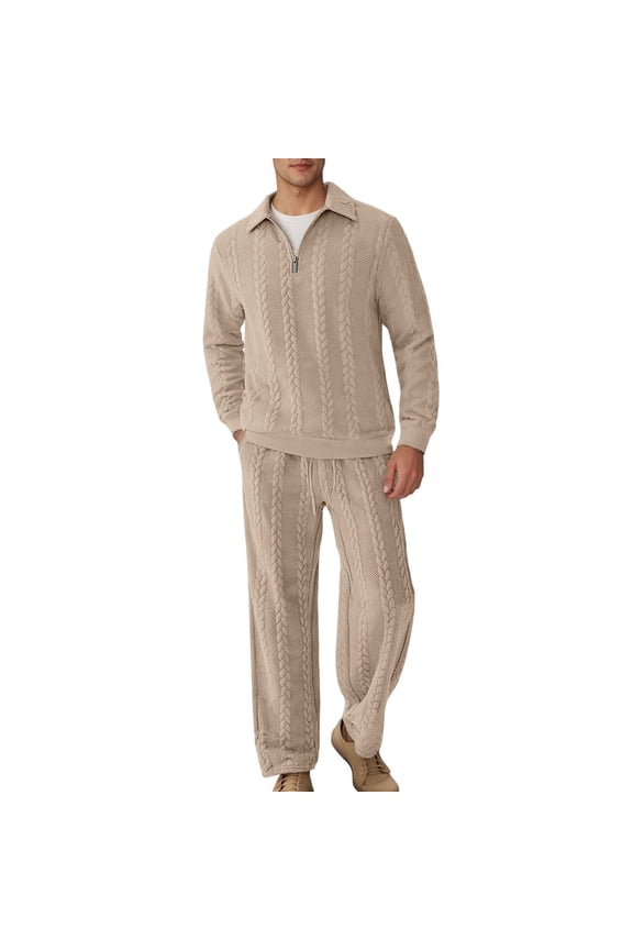 Jogging Suits for Men Long Sleeve Causal Autumn Winter Hoodie Tracksuit Sweatsuit Set Hoodies Hoody Sweatshirt Drawstring Pants Outfits Sport Suits,Beige