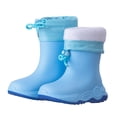 thumbnail image 1 of ibiyuan Kids Rain Boots Waterproof Light Up Durable Cute Printed Short Rainboots for Toddler Adjustable Drawstring Non- Outdoor Hunting Rainboots with Easy-On,5-6, 1 of 2