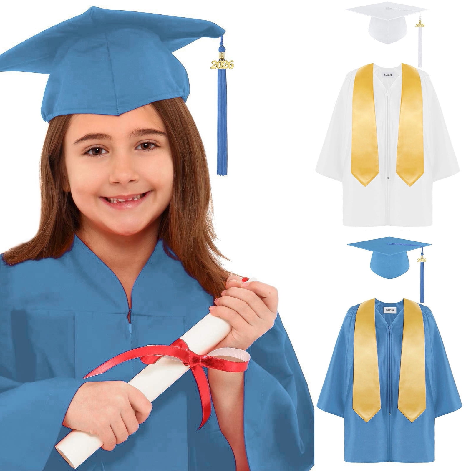 ibiyuan Kindergarten Preschool Graduation Cap Gown Set Kids Preschool ...