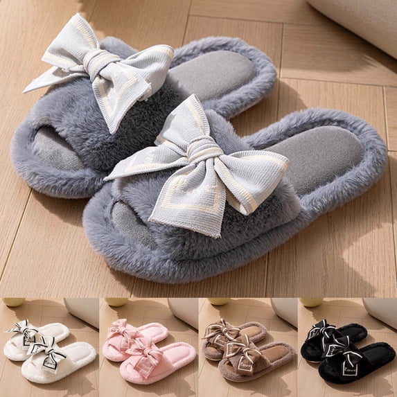 ibiyuan Men Slippers Non- Rubber Sole Sherpa Lining House Slippers Indoor Outdoor Memory Foam Slippers Soft Comfy Arch Support Wide Widths Gifts for Men