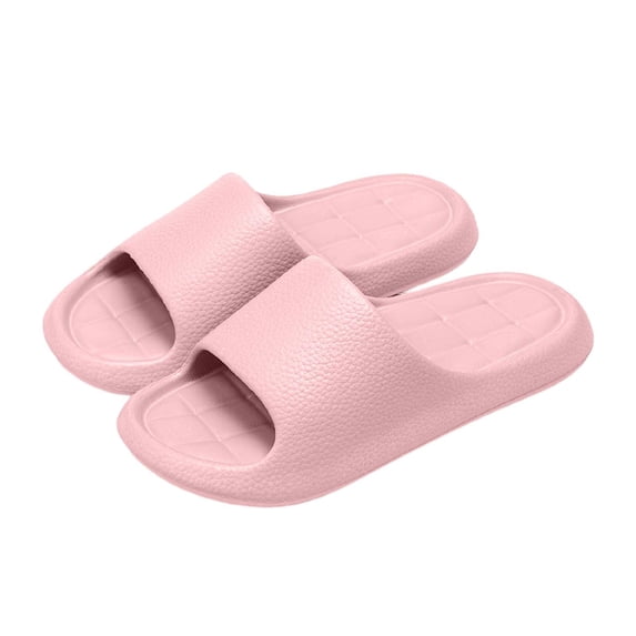 ibiyuan Men House Slippers Black Slides for Women Non Open Toe Womens Flat Sandals Dressy Mens Summer Shoes for Beach