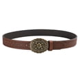 thumbnail image 1 of ibiyuan Men'S Belt Men's Engraved Buckle Belt with Embossed Feather Design for Stylish Casual and Party Attire Leather Accessory, 1 of 6