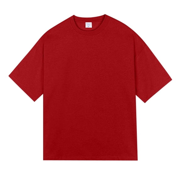 ibiyuan Men Shirts Mens White T Shirts Crew Casual Short Sleeve Y2k Solid Color Tee Tops Summer Men Tops