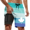 thumbnail image 1 of ibiyuan Men Swim Trunks 9 Inch with Mesh Lining Quick Dry Bathing Suit 2 In 1 Summer Beach Cruise Board Shorts Zipper Pockets Stretch Funny Print Beach Swimwear,Sky Blue-B, 1 of 4