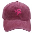 thumbnail image 1 of ibiyuan Men's Baseball Caps Sun Hats for Women Unisex Cancer Awareness Ribbon Embroidered Baseball Cap for Outdoor Sports and Casual Hop Style, 1 of 4