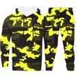 thumbnail image 1 of ibiyuan Mens 2 Piece Outfits Autumn Winter Casual Outfits Long Sleeve Hooded Sweatshirt and Jogger Pants Sweatsuit Set Matching Sets,Yellow, 1 of 4
