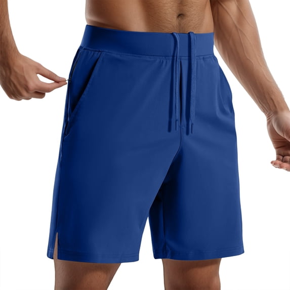 ibiyuan Mens Athletic Shorts Mens Shorts Casual Chino Work Shorts Breathable Elastic Waist Sweat Shorts Men Drawstring Straight Leg Summer Shorts Summer Beach Golf Shorts