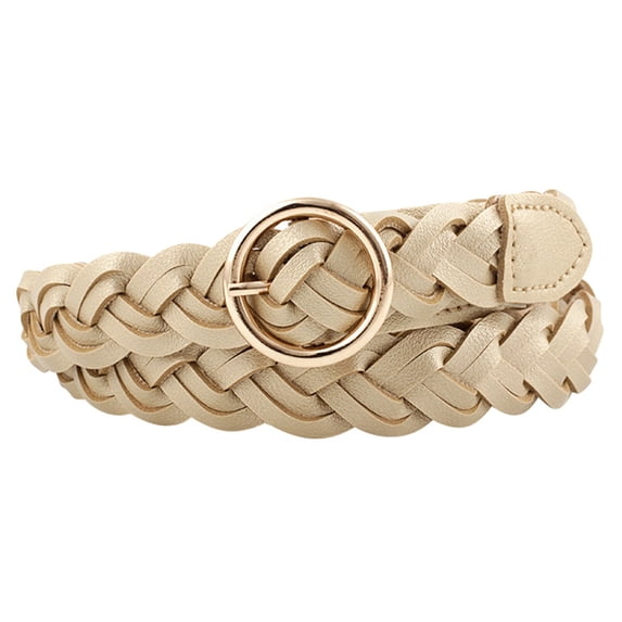 ibiyuan Mens Belt Women's Braided Leather Belts Casual Thin Woven Belt for Jeans Pants Dresses