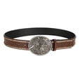 thumbnail image 1 of ibiyuan Mens Belts Casual Western Cowboy Belt with Bull Buckle Floral Embossed Design Adjustable Fashion Accessory for Daily Wear and Parties, 1 of 6