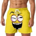 thumbnail image 1 of ibiyuan Mens Funny Swim Trunks Funny Expression Graphic Quick-Dry Running Board Shorts Drawstring Waist Mens Bathing Suits Swimwear for Men, 1 of 4