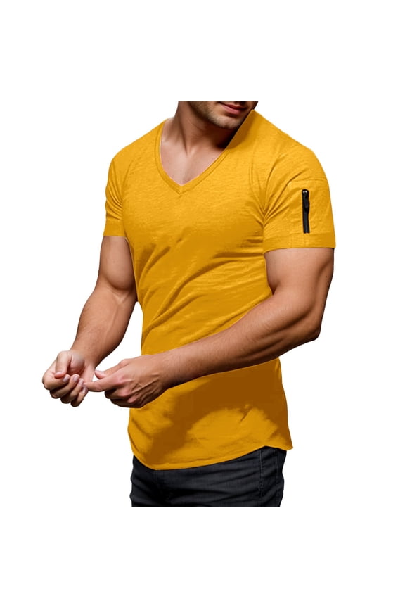 Mens Muscle Henley Shirts Mens Henley Shirts V Neck White T Shirts for Men Lightweight Holiday Short Sleeve Summer Solid Color Gym Tops Basic Tees