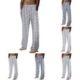 thumbnail image 1 of ibiyuan Mens Pajama Pants With Pockets Mens Elastic Waist Lightweight Pajama Pants, Bulk 6 Pack Lounge Pants, Daily Basic Sleepwear PJs Simple Home Bottoms, 1 of 4