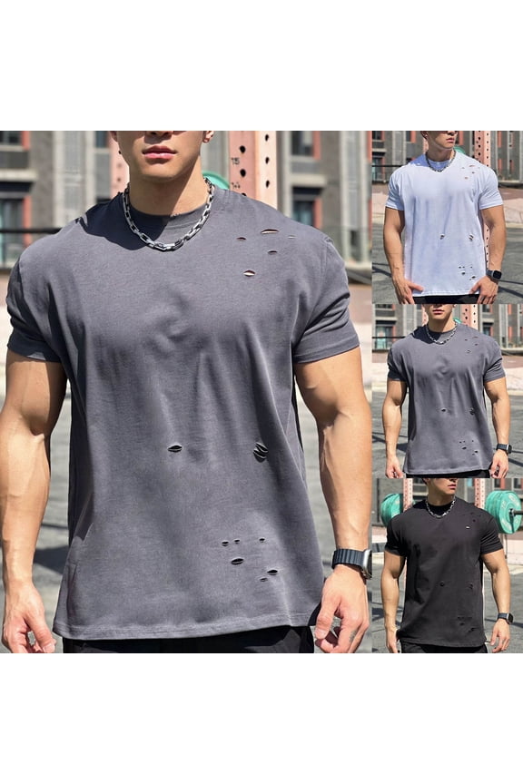 Mens Running Shirts Casual Short Sleeve Sports Workout T-Shirt, Quick Dry Textured Tees Summer Upf 50+ Workout Tops Cool Dry Performance Tee for Gym Tennis
