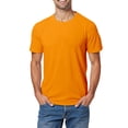thumbnail image 1 of ibiyuan Mens T Shirts Short Sleeve Casual Knit Texture Shirt Lightweight T-Shirt Unisex Baggy Tops Summer Beach Tees,Orange, 1 of 5