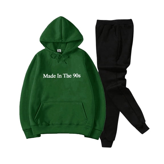 ibiyuan Mens Track Suits 2 Piece Set Big and Tall 4xl Autumn Winter Casual Outfits Sweatshirt Pullover Tops Joggers Pants Outfits Sport Suits,Green