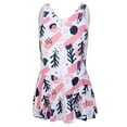 thumbnail image 1 of Toddler Girl Swimsuit One Piece Bikini Set Color Block Girls Bathing Suits Size 8-10 Adjustable Strap Tankini Swim Tank Top Cut Out Beach Swimwear, 1 of 6