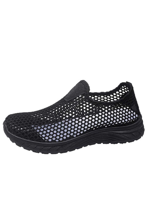 Orthopedic Dress Shoes for Women Adjustable Upper Women Walking Shoes Mesh Knitted Non- Sole Women's Fashion Sneakers Soft Hands-Free Platform Mary Janes Go Walk Shoes