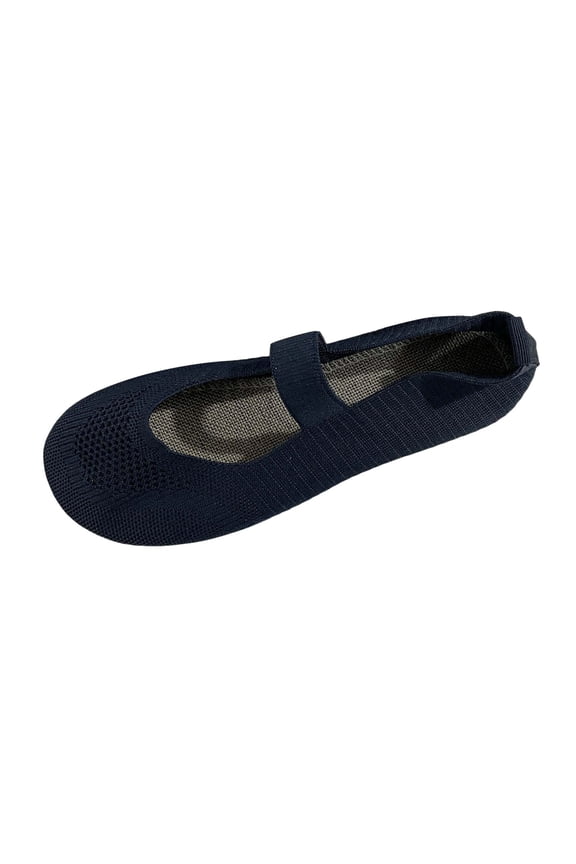 Orthopedic Dress Sneakers Women Mesh Knitted Walking Shoes for Women Adjustable Upper Walking Anti-Skid Women's Sneakers Breathable Hands Free Mary Jane Shoes Go Walk Shoes