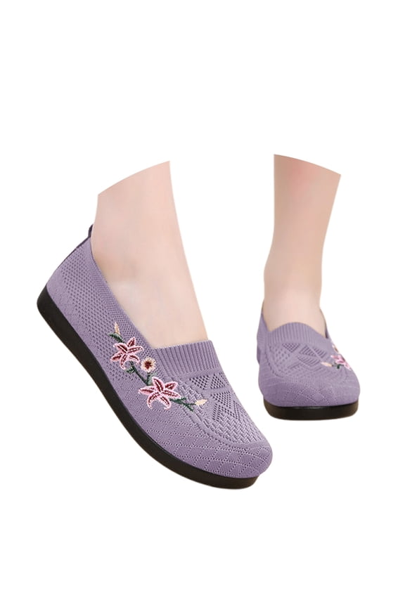 Orthopedic Sandals for Women Mesh Knitted Women's Walking Shoes Closures Arch Support Non- Sole Women's Fashion Sneakers Casual Hands Free Platform Mary Janes Workout Gym Shoes