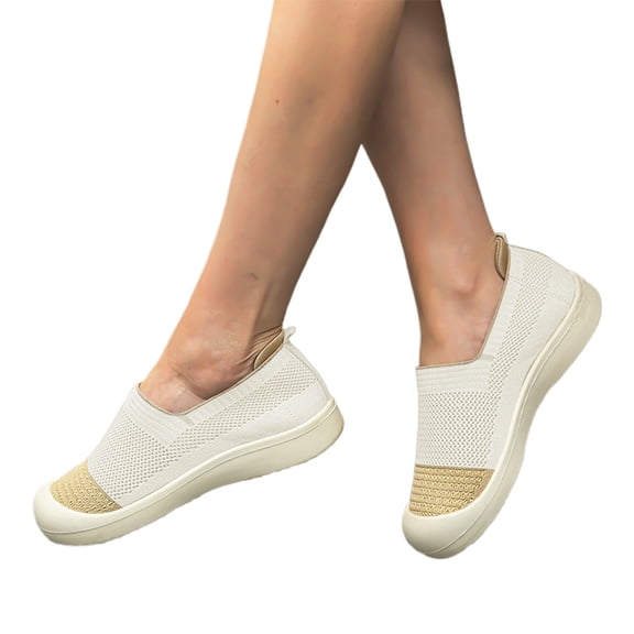 ibiyuan Orthopedic Sandals for Women Mesh Knitted Woven Womens Walking Shoes Arch Support Walking Anti-Skid Womens Shoes Sneakers Casual Hands Free Womens Mary Jane Shoes Foam Shoes