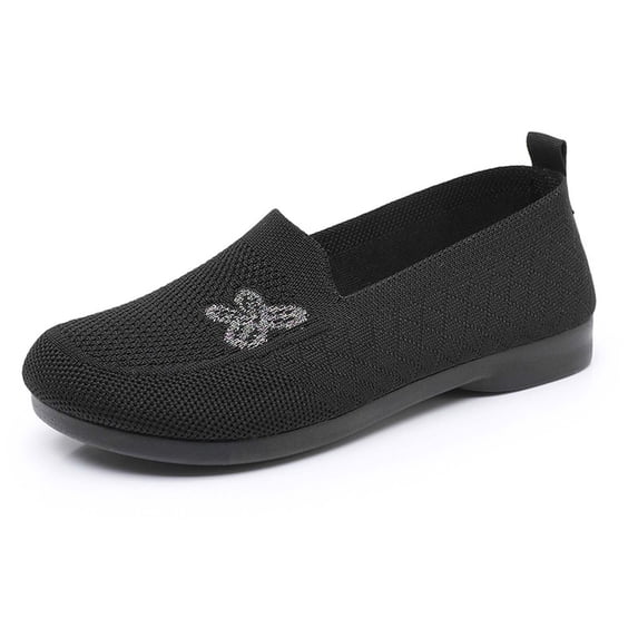 ibiyuan Orthopedic Shoes for Women Mesh Knitted Walking Shoes Women Adjustable Upper Platform Non- Casual Sneakers for Women Breathable Hands Free Platform Mary Janes Workout Gym Shoes