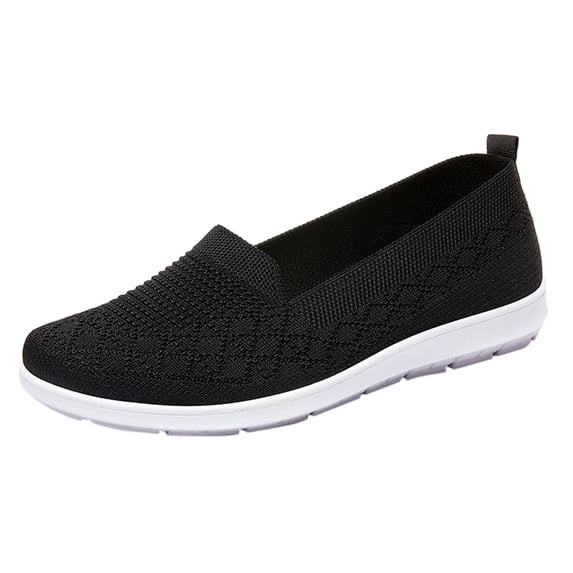 ibiyuan Orthopedic Walking Shoes for Women Closures Arch Support Womens Walking Shoes Knit Upper Embroidery Non- Sole Womens on Sneakers Soft Hands-Free Mary Jane Shoes Walking Tennis Shoes