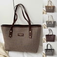 thumbnail image 1 of ibiyuan Oversized Tote Bags For Women Korean Plaid Checkered Single Shoulder Crossbody Bag for Women, Casual Versatile Daily Handbag Teen Girl Gifts, 1 of 8