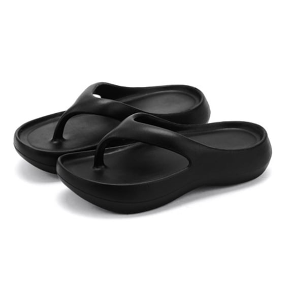 ibiyuan Platform Flip Flops for Women Thong Sandals for Women Wide Non- Rubber Sole Shower Slippers Cushioned Walking Shoes Women