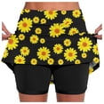 thumbnail image 1 of ibiyuan Pleated Skirts For Women Womens Mini Skirt Skorts Flowy High Waisted Ruffle Tiered Casual Summer Beach Short Skirts Built-in Shorts 2026, 1 of 7