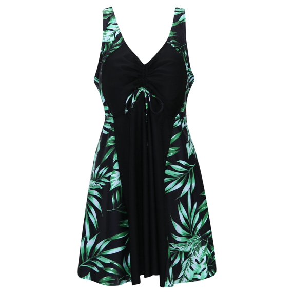 ibiyuan Plus Size Bathing Suit 2 Piece Women Blouson Bathing Suit with Pockets 2026 Modest Swimwear Hawaiian Tankini Swimsuits for Women,Green