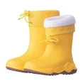 thumbnail image 1 of ibiyuan Rain Boots for Boys Toddler Waterproof Flexible Glitter Rainbow Light Water Shoes Rubber with Adjustable Drawstring Non- for Garden, Puddle, Outdoor Wate Easy-On,8-9, 1 of 2