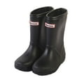 thumbnail image 1 of ibiyuan Rain Shoes Kids Waterproof Shoes Flexible Cute Printed Rubber Rainboots Boys Girls Adjustable Drawstring Non- Outdoor Fishing Shoes Easy-On,7-8 Years, 1 of 4
