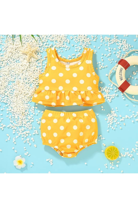 Ruffle Butts Girls Swimsuits 2 Piece Tie-Straps Girl Bathing Suit Stretchy Cute Printed Tankini Sets Ruffle Ruched Cutout Bikini Set Swimwear with Cover Up Pants