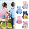 thumbnail image 1 of ibiyuan School Backpack Teens Comfortable Bookbags with Pockets Clear Print Back To School Supplies Casual High School College,One Size,Light Blue, 1 of 8