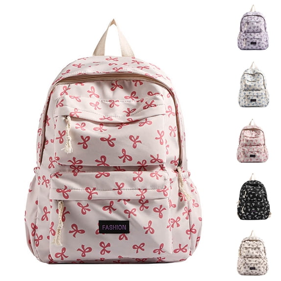 ibiyuan School Backpack Teens Ergonomic Bookbag Set with Large Pockets Clear Print Back To School Supplies Travel, Work, Office, Business,One Size,Khaki