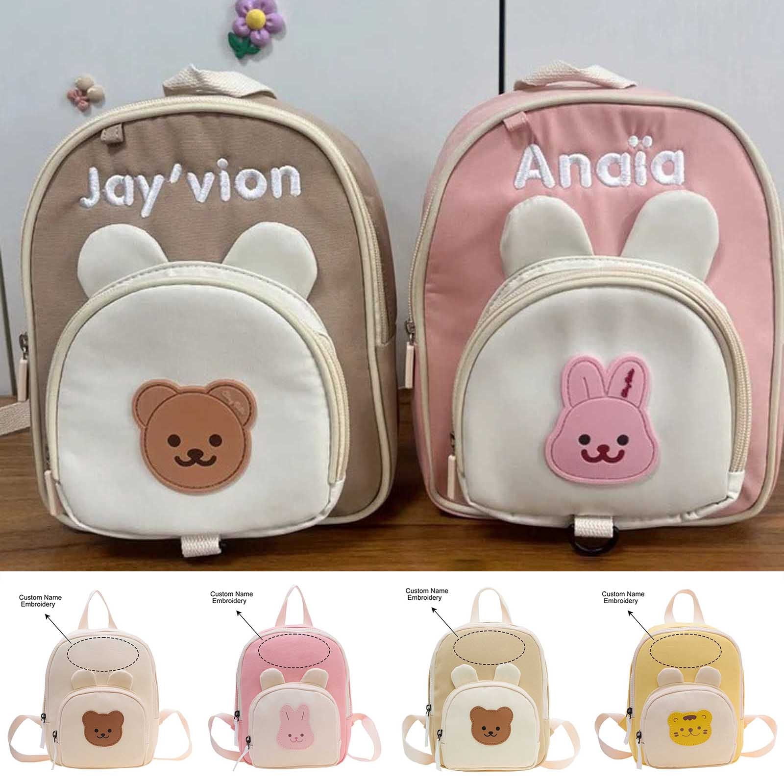 custom printing mini backpack Painted ( 2-3 week turn around) Light Pink ibiyuan School Backpacks Custom Embroidered