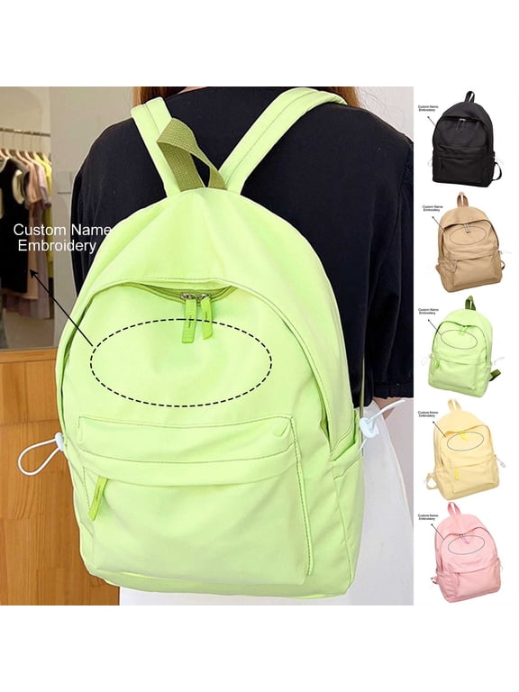 School Backpacks Custom Embroidered Large Capacity Casual Travel School Bag for Ages 10 to 18, High School, University, Camping, Campus, Long Distance Travel