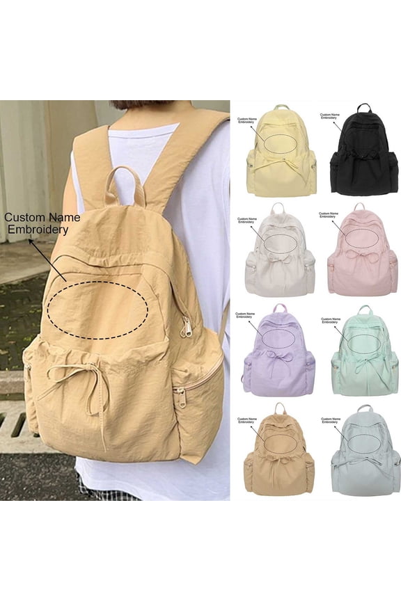 School Backpacks Embroidered Lightweight Summer Stylish School Bag for Ages 6th 7th 10th 12th, Middle Elementary, High School, University, Daily Campus, Picnic