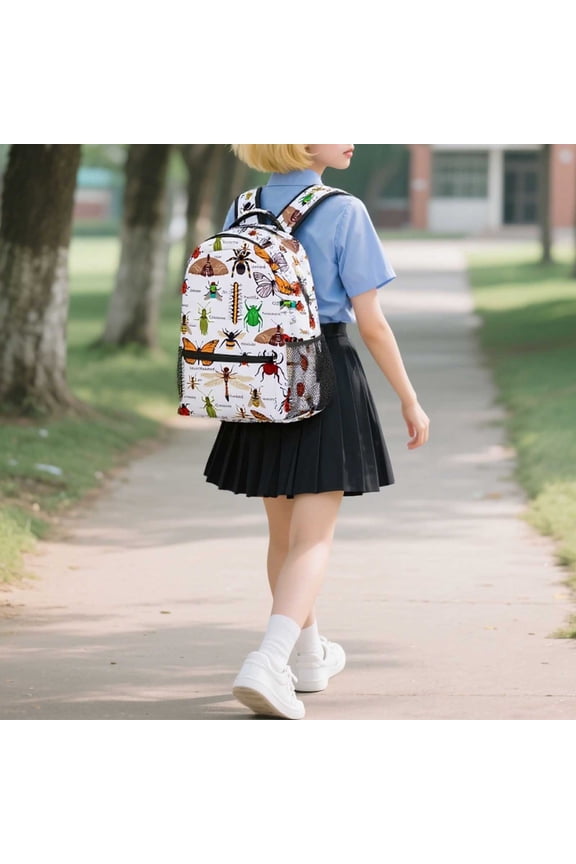 School Backpacks Pattern Print Spacious Compartment Comfort Padded Strap School Bag for Ages 5th 6th 8th 10th, Primary, Middle Elementary, Campus, After School, Playground
