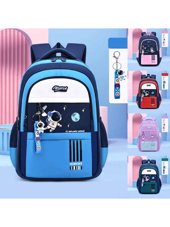 School Backpacks Water Resistant Multi Compartment Cartoon School Bag for Ages 3rd 4th 5th 6th, Primary School, Park, Travel