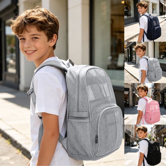 ibiyuan School Bag for High School University for Ages 6th 7th 10th 12th Breathable Mesh Gym Rucksack Ventilated Padded Straps for College Sports Daily Campus Use