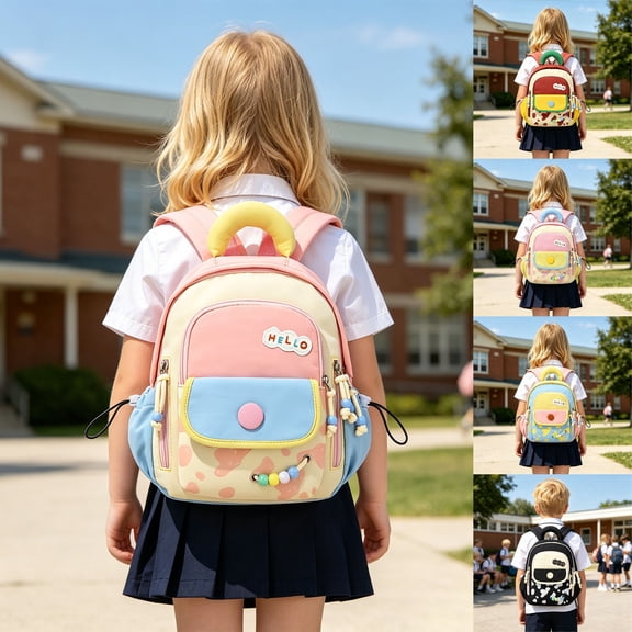 ibiyuan School Bag for High School University for Ages 6th 7th 10th 12th Stylish Colored Lightweight Casual Daypack for Daily School Commute Park Outings
