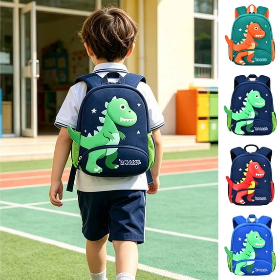 ibiyuan School Bag for Primary School for Ages 3rd 4th 5th 6th Adorable Dinosaur Lightweight Compact Double Shoulder Pack for Daily Travel Casual Campus Use