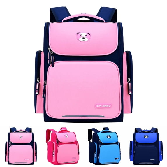ibiyuan School Bag for Primary School Middle Elementary for Ages 5th 6th 8th 10th Lightweight Casual Large Capacity Rucksack Multiple Storage Pockets for Daily Campus Travel